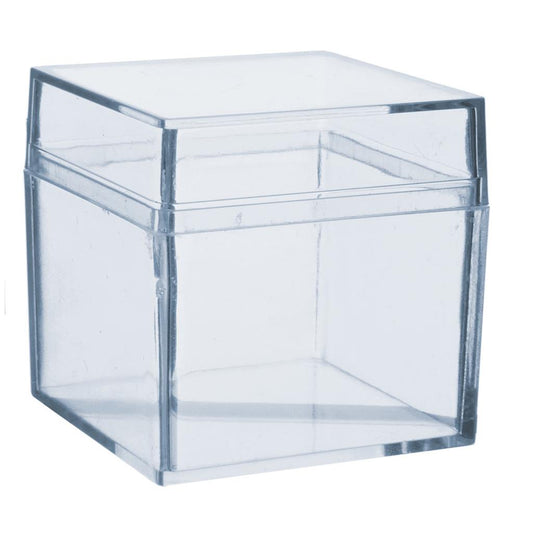 Plexi kubus met deksel per 6