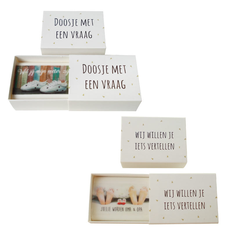 Zeepjes met een aankondiging